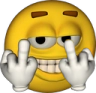 1911yellowguydoublemiddlefinger Emote