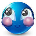 blue_blushing Emote