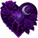 HeartGothPurple Emote